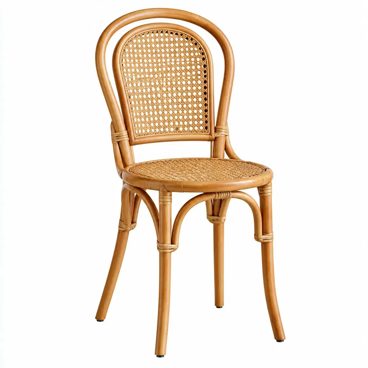Castanho and bege woven detail chair by WetandWestcoast, showcasing intricate entrançados design with wooden legs.